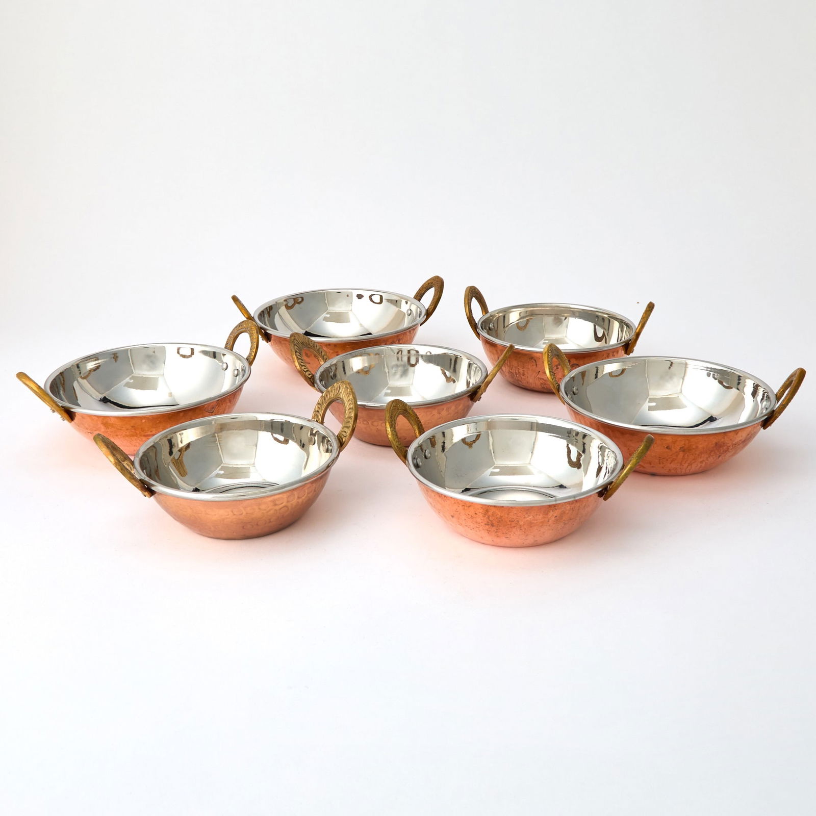 Seven Two-Handled Copper Bowls (1 of 2)