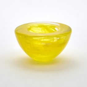 Kosta Boda Yellow Glass Candle Votive