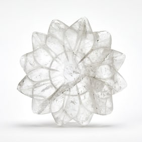 Rock Crystal Blossom-Form Table Ornament