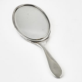 English Sterling Silver Hand Mirror