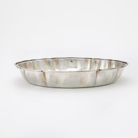 Italian Silver Oval Bowl