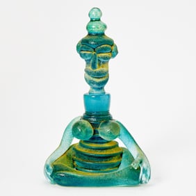 Iestry Davies Figural Glass Perfume Bottle