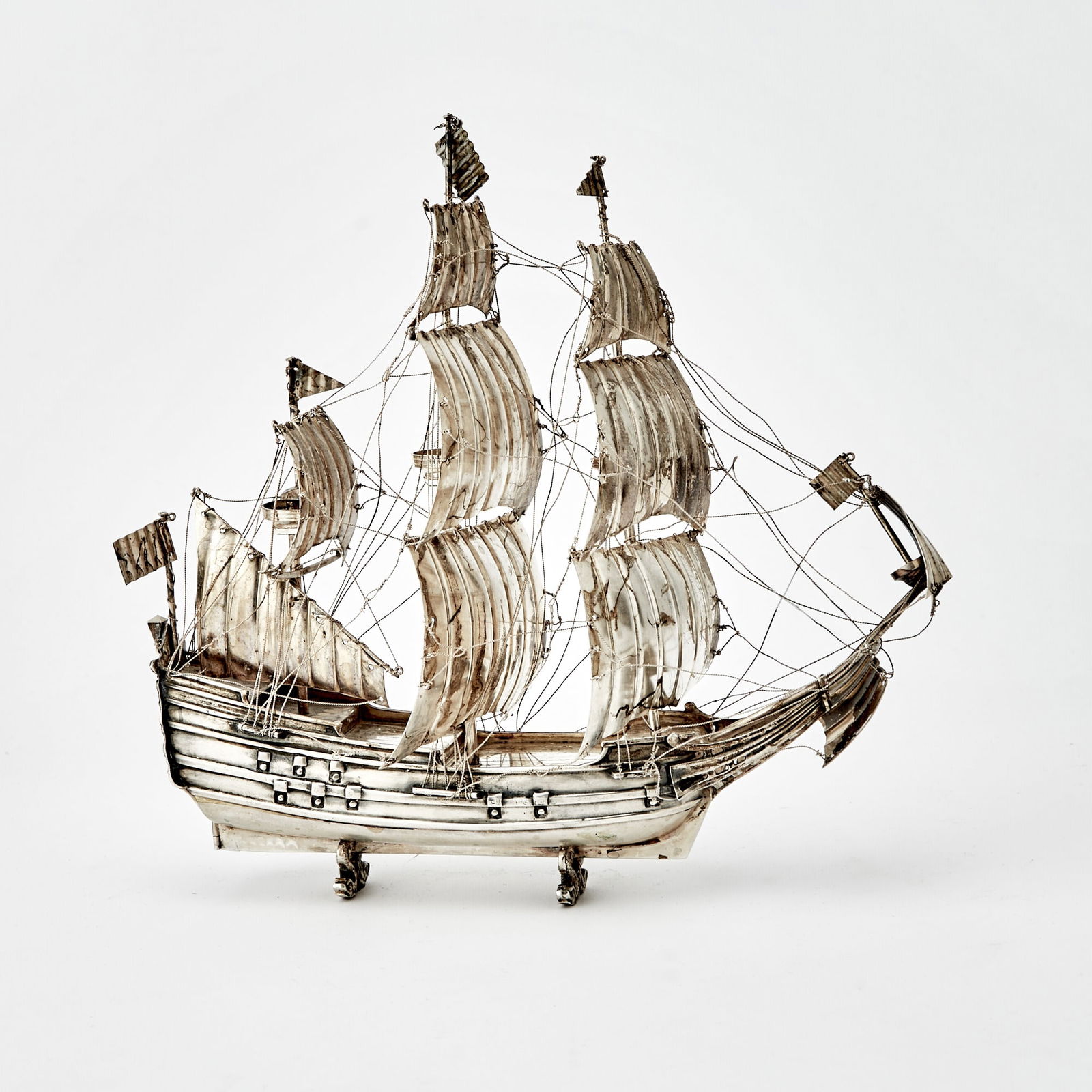 Dutch Silver Model of a Ship (1 of 3)