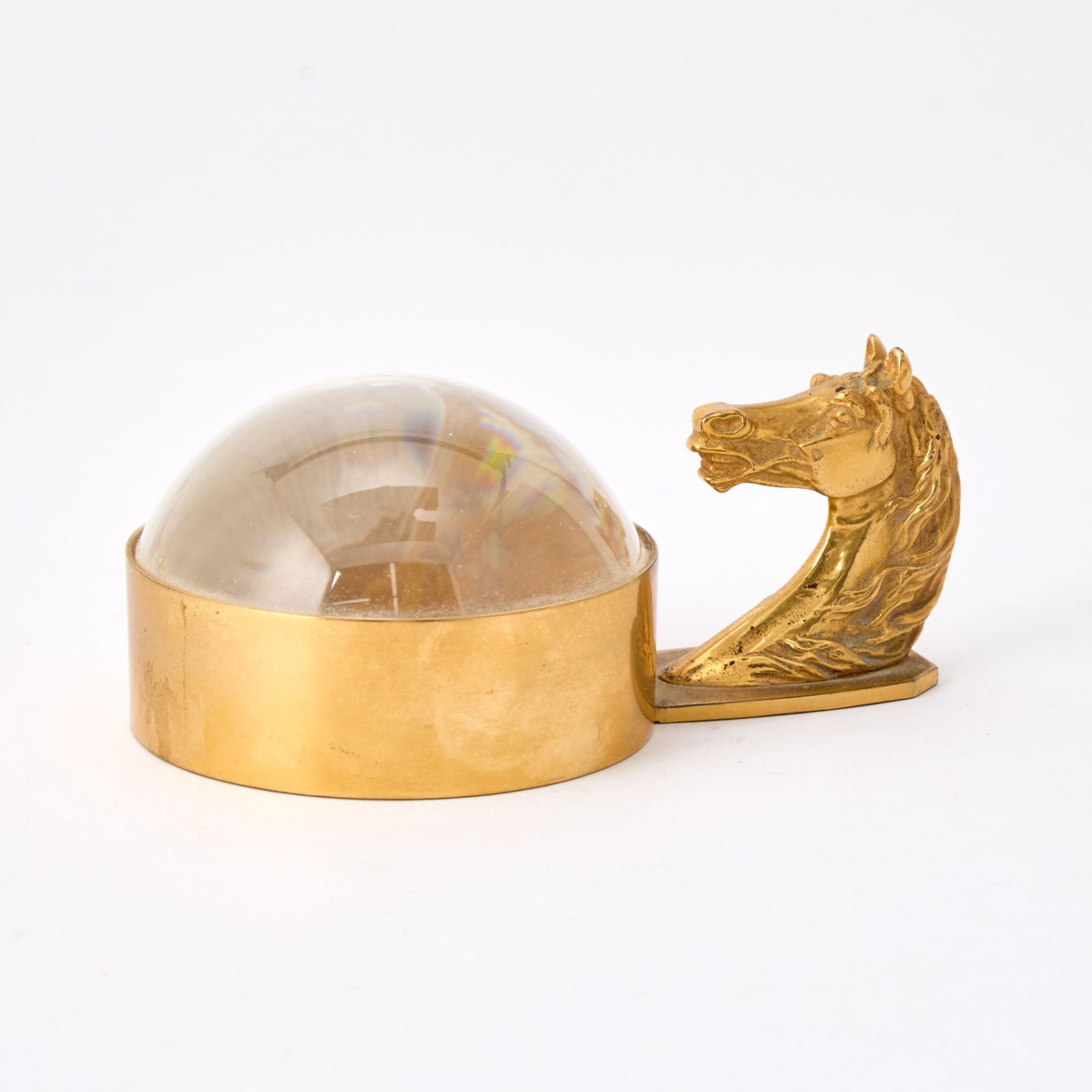 Hermès Brass Magnifying Glass with Horse-Form Handle (1 of 4)
