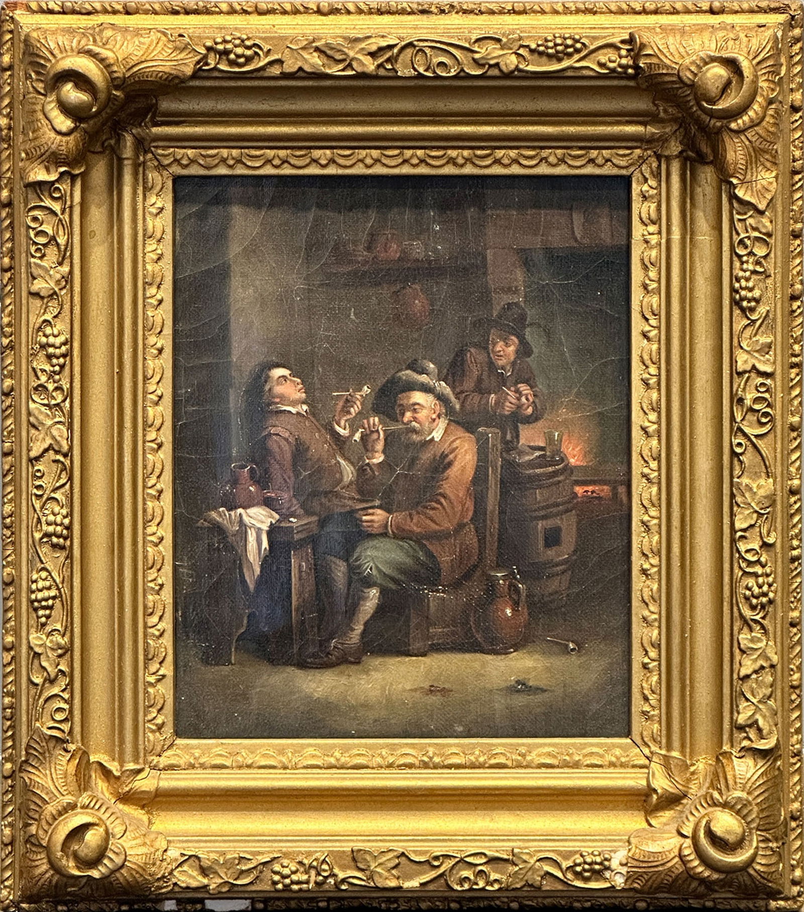 Dutch School: 19th CenturyA Quiet SmokeOil on canvas8 x 6 3/4 inchesFramed 12 1/2 x 11 1/3 inches