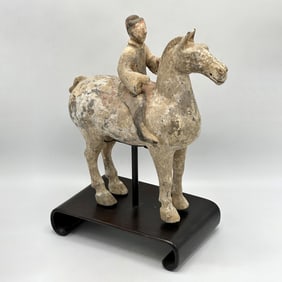 Chinese Pottery Figure of an Equestrian