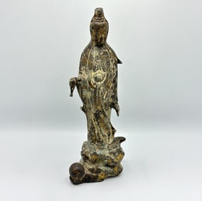 Chinese Bronze Figure of Guanyin