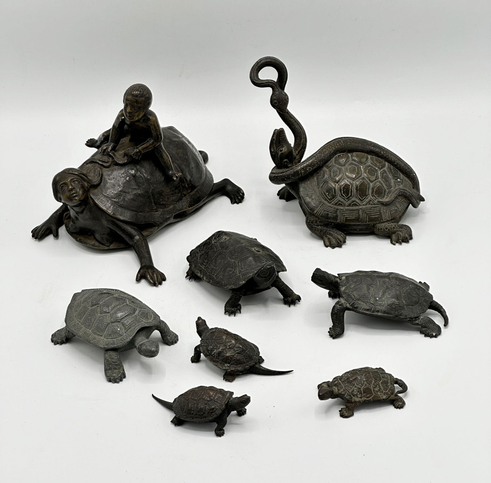 Eight Cast Bronze Turtles (1 of 10)