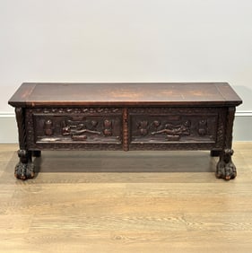Italian Baroque Style Walnut Cassone