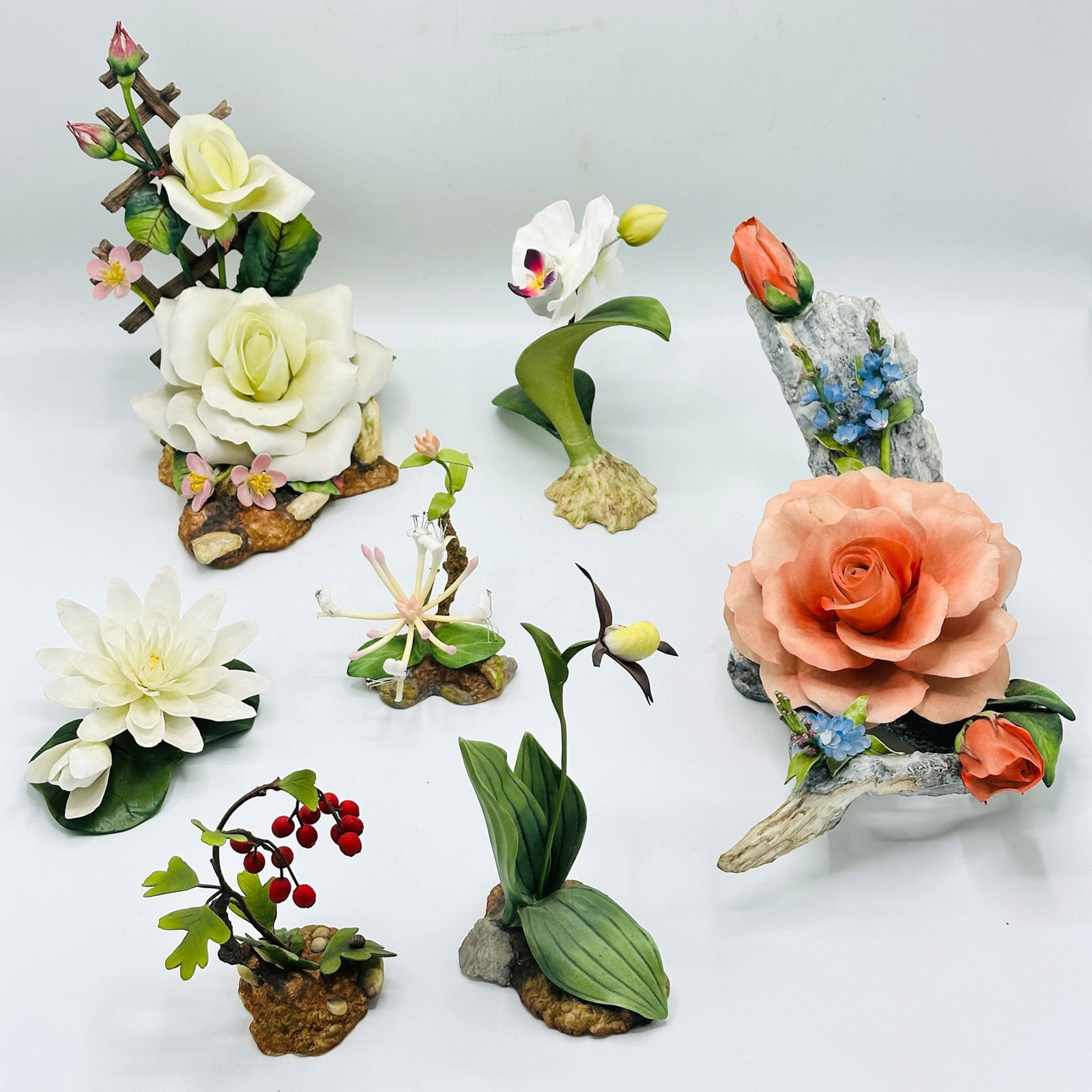 Seven Boehm Porcelain Flowers (1 of 14)
