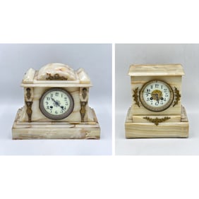 Three Onyx Mantel Clocks