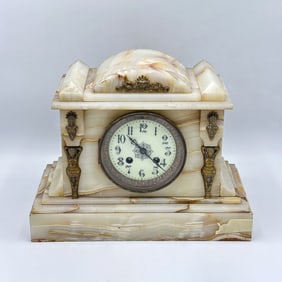 Three Onyx Mantel Clocks