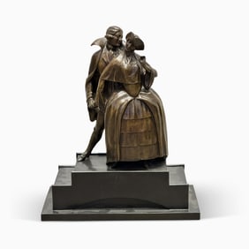Art Deco Bronze Sculpture of a Couple Dancing, After Demetre H. Chiparus