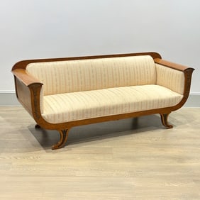 Biedermeier Maple Upholstered Sofa