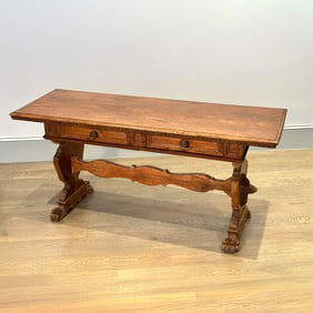 Italian Walnut Console Table