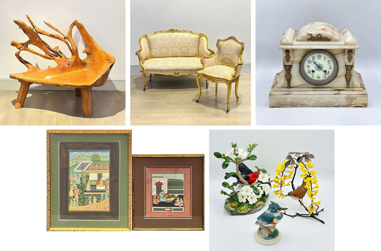 Five-Piece Louis XVI Style Giltwood Salon Suite (1 of 10)