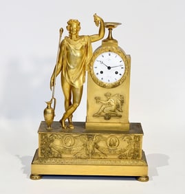Empire Gilt-Bronze Mantel Clock