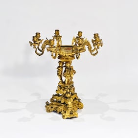 Louis XV Gilt-Bronze Eight-Light Candelabrum Centerpiece