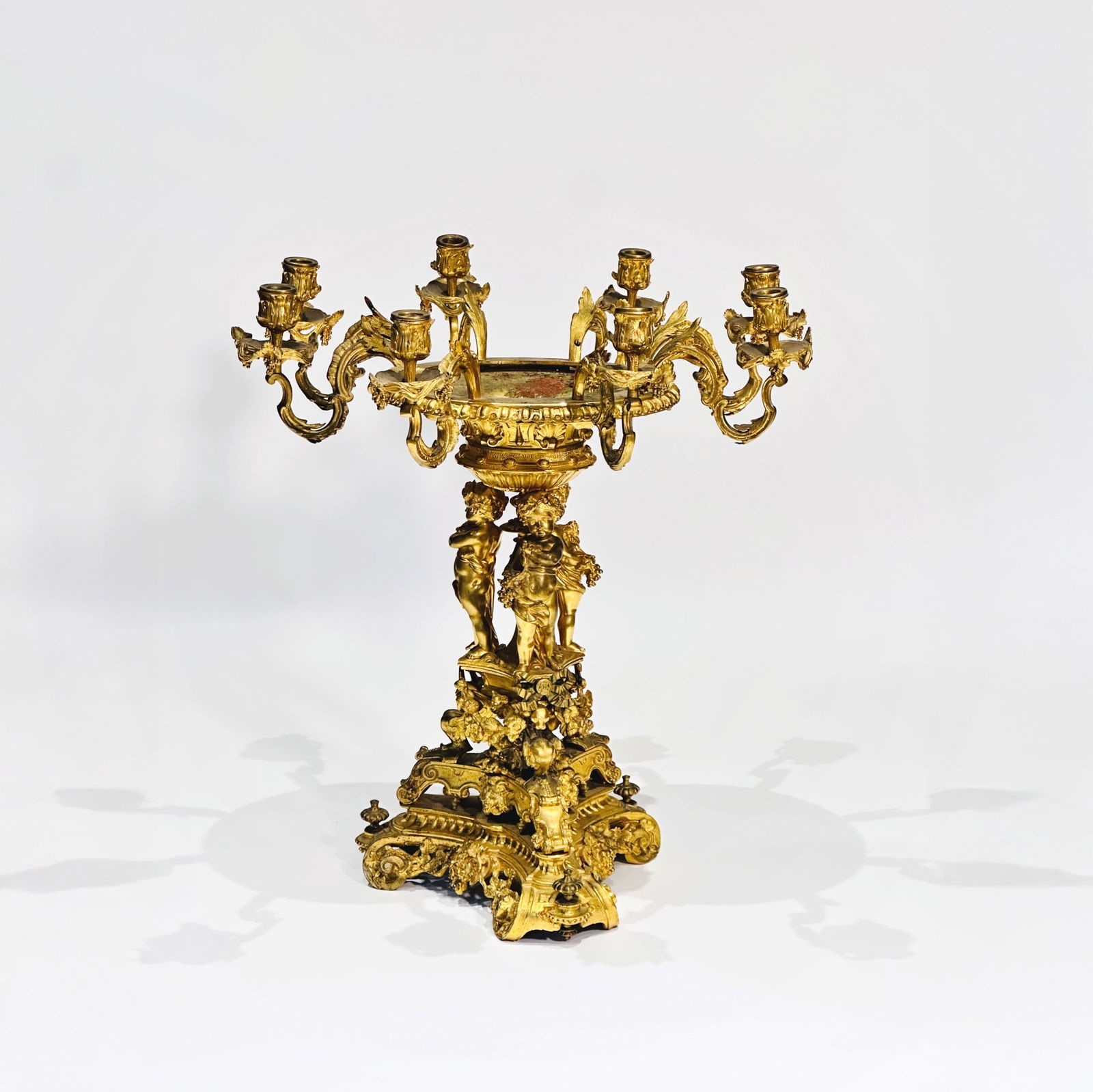 Louis XV Gilt-Bronze Eight-Light Candelabrum Centerpiece (1 of 10)