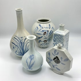 Five Porcelain Vessels