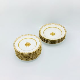 Set of Limoges Gilt Porcelain Dinnerware