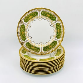 Set of Twelve Royal Doulton Porcelain Luncheon Plates