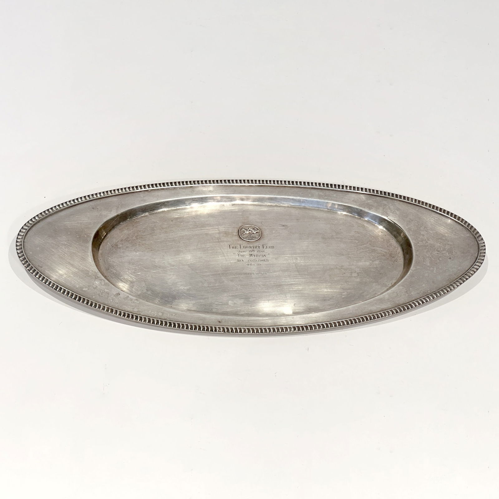 American Sterling Silver "The Myopia" Horse Race Trophy Tray (1 of 6)