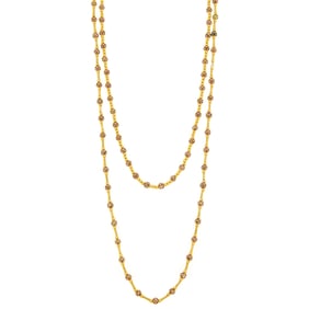 Faceted Ruby Bead Necklace and Faceted Ruby and Sapphire Bead Necklace