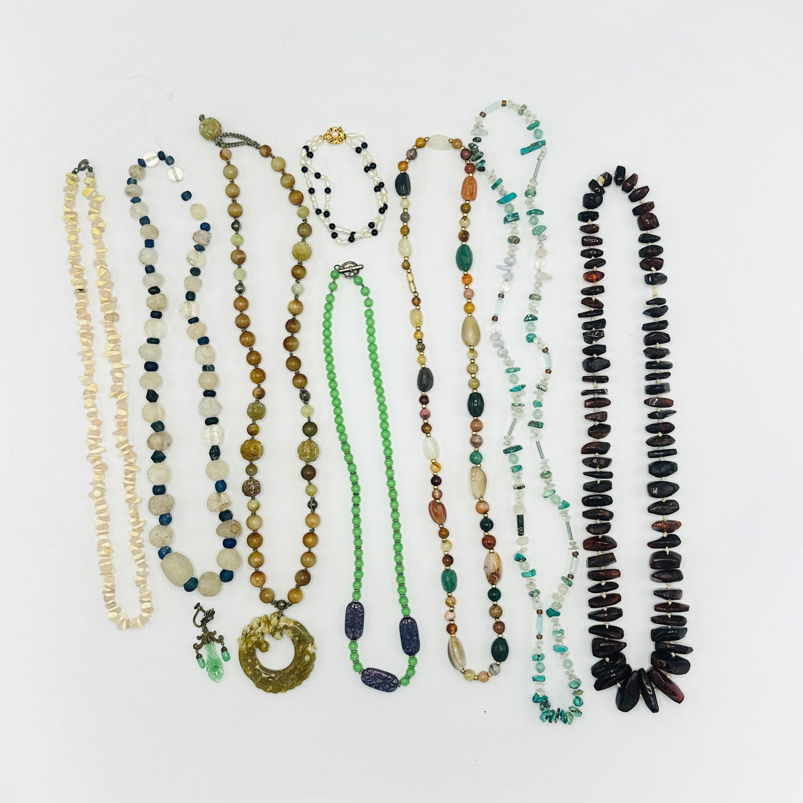 Group of Assorted Beaded Necklaces and Flower Earclips (1 of 2)