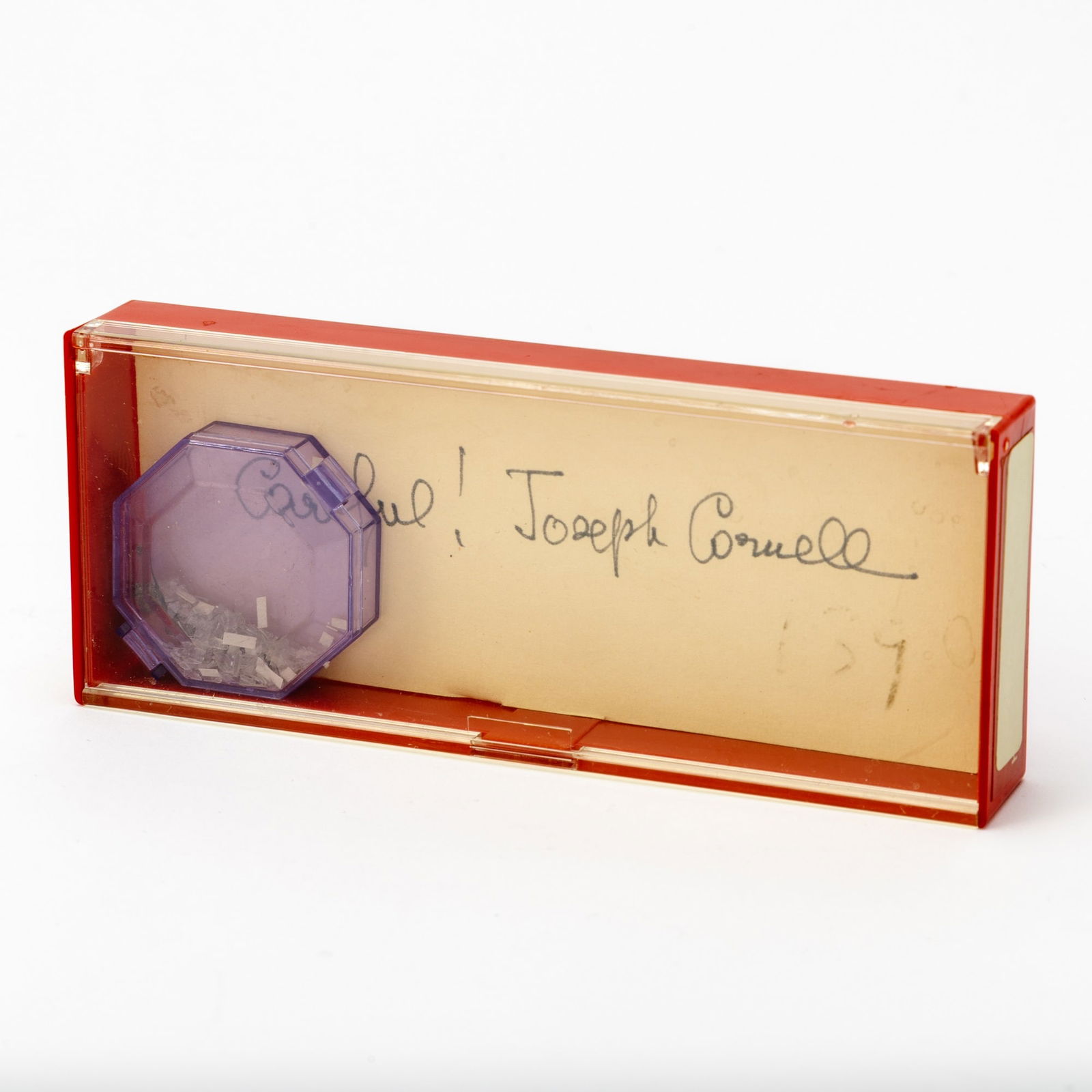 Joseph Cornell: American, 1903-1972Untitled (Careful!)Mixed media assemblage2 3/4 x 5 3/8 x 1 inches (7 x 13.7 x 2.5 cm)Provenance:Alfred H.