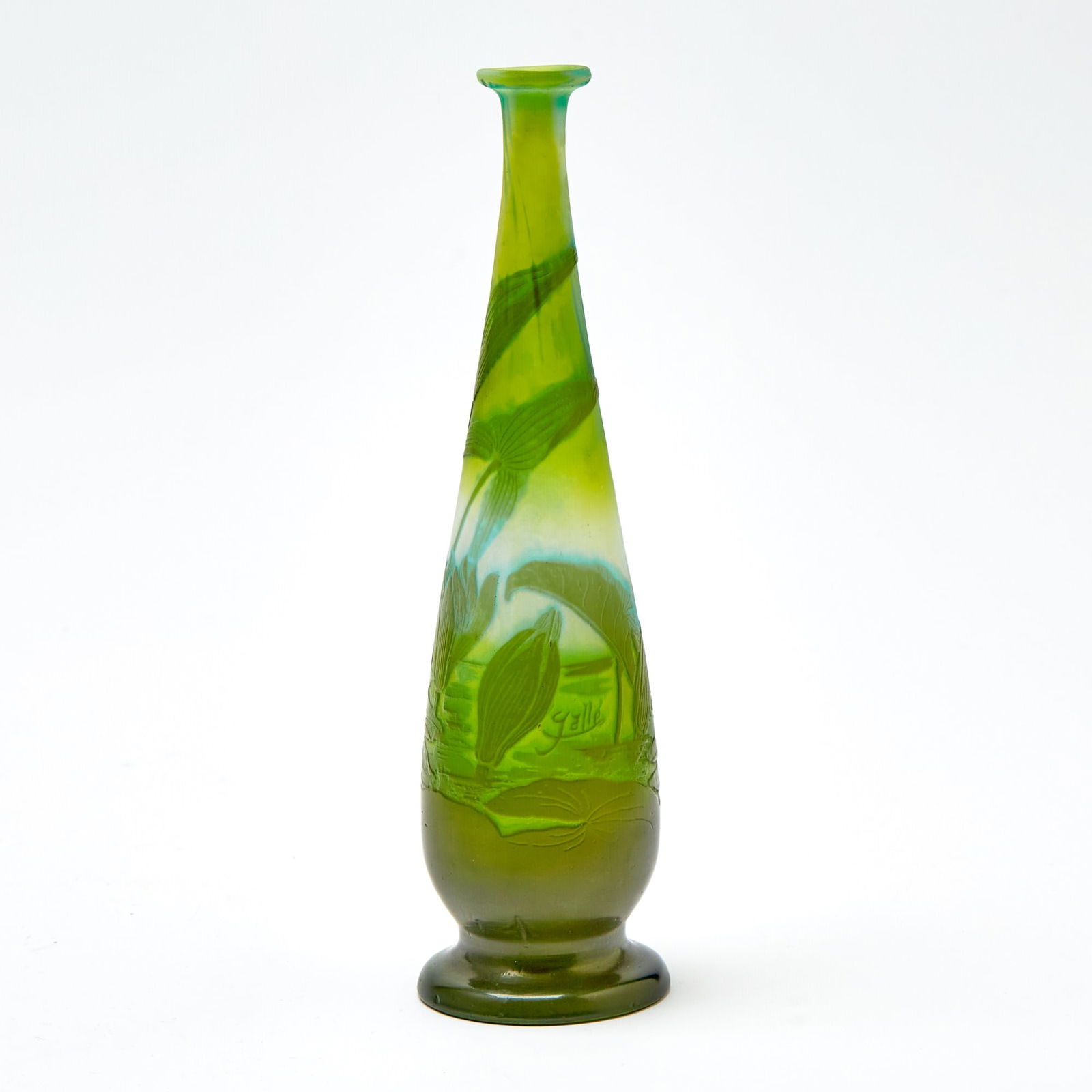 Gallé Art Nouveau Acid-Etched Cameo Glass Bud Vase (1 of 5)