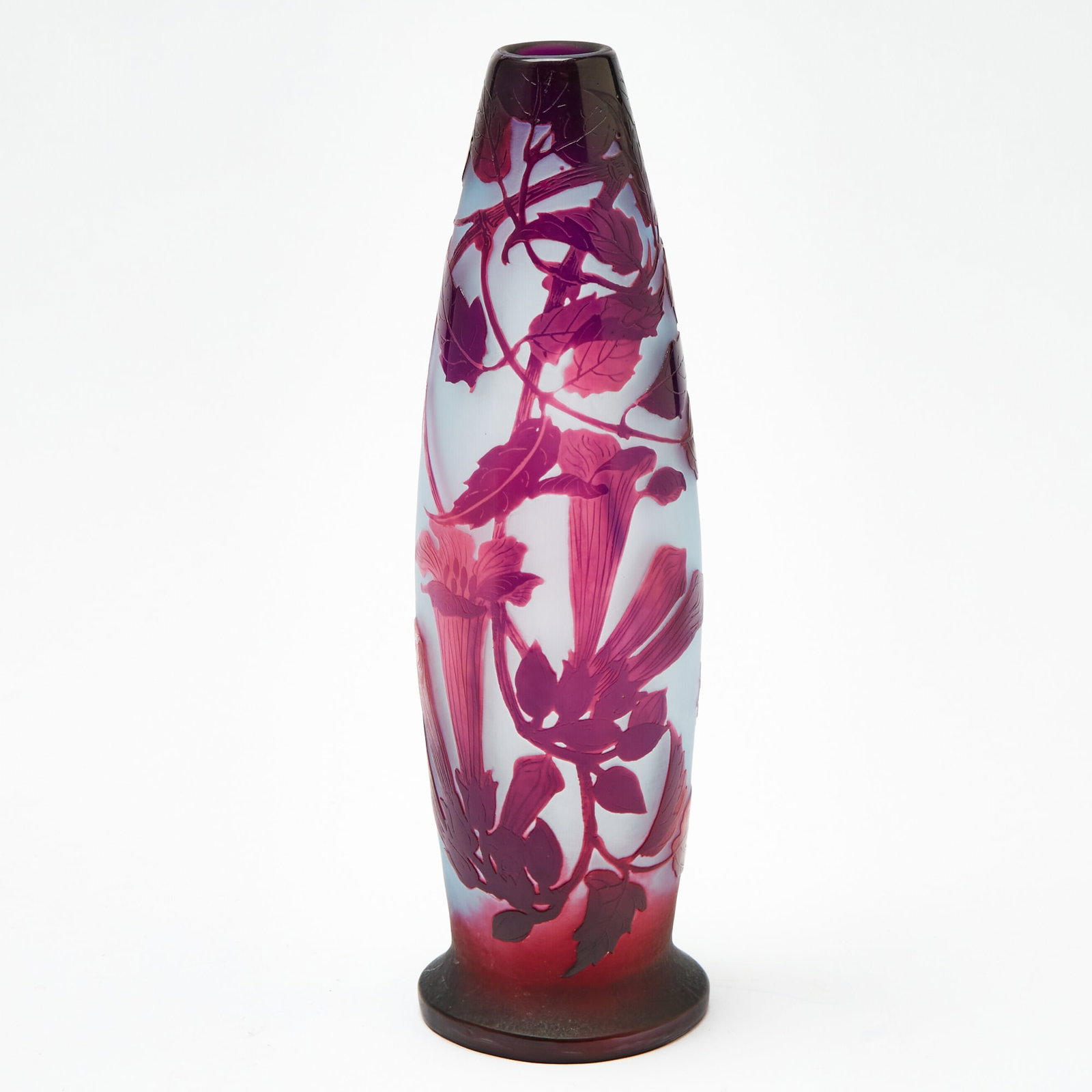 D ’Argental Art Nouveau Acid-Etched Cameo Glass Vase (1 of 6)