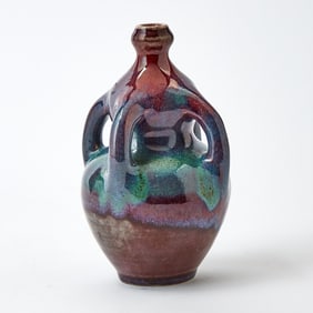 Ernest Chaplet Art Nouveau Glazed Porcelain Vase