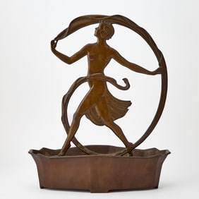 Emory Seidel Patinated Bronze Figure of a Scarf Dancer