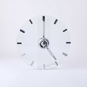 Kienzle Glass and Chrome Plated Metal Wall Clock