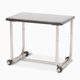 Warren McArthur Aluminum and Laminate Occasional Table