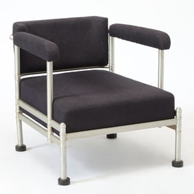Warren McArthur Tubular Metal and UpholsteredArmchair
