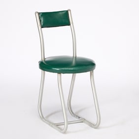 Warren McArthur Aluminum and Upholstered Side Chair