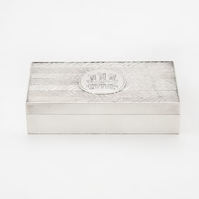 Gerald Benney Sterling Silver Prince of Wales Jewelry Box