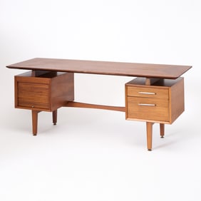 Danish Walnut Executive Desk