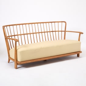 Fritz Hansen Upholstered Beechwood Sofa