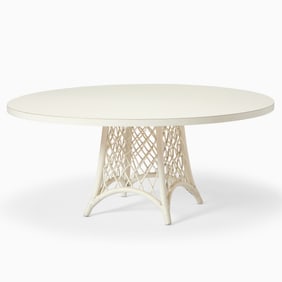 Henry Olko for Willow & Reed White Painted Bamboo and Laminate Dining Table