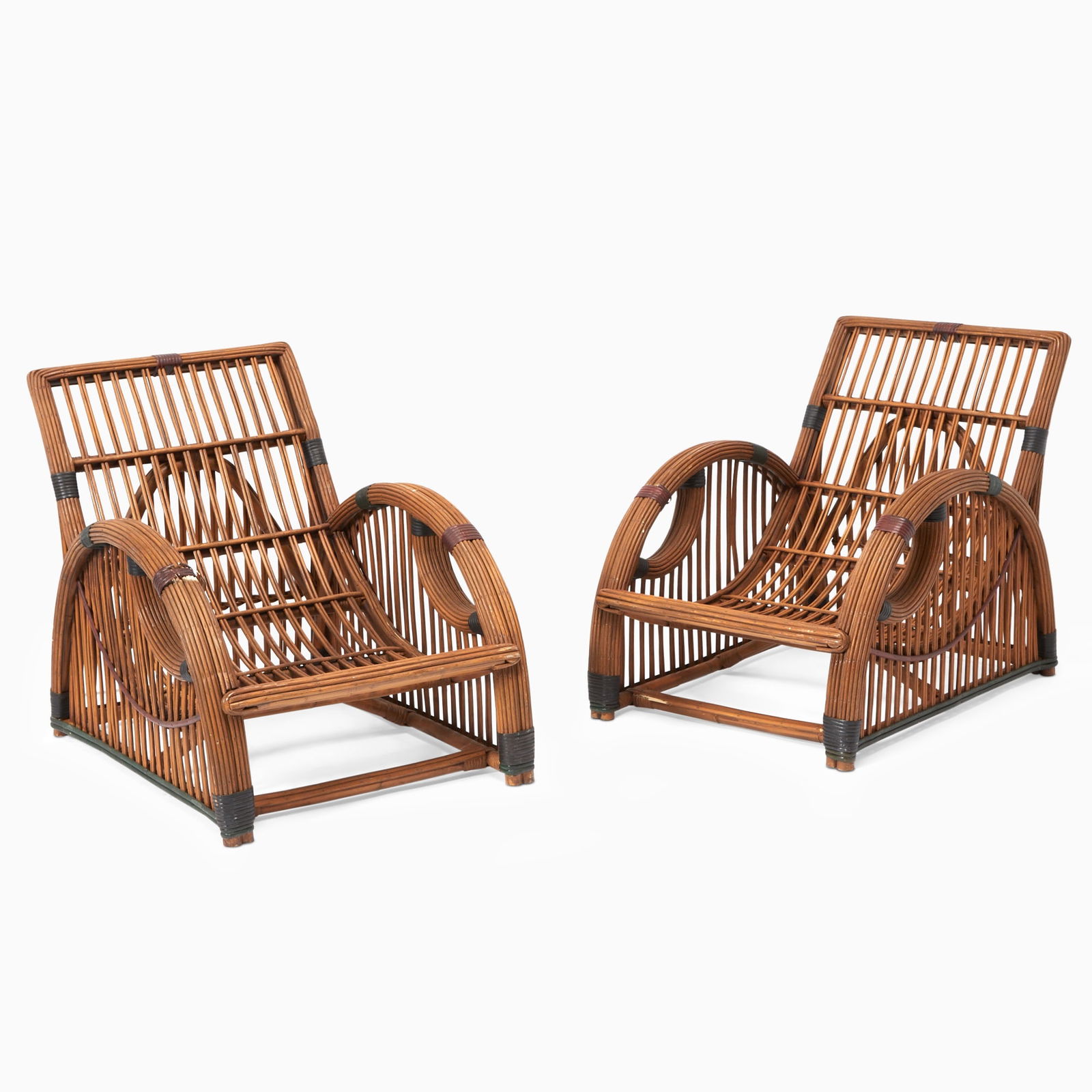 Pair of Rattan Lounge Chairs (1 of 3)