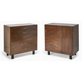 Two George Nelson for Herman Miller Walnut Chests of Drawers