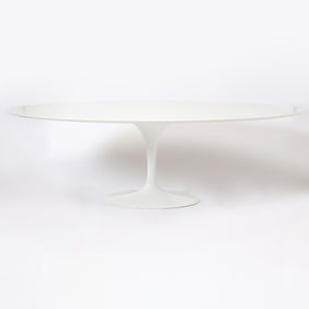 Enameled Aluminum and Laminate "Tulip" Style Dining Table