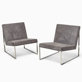 Pair of Milo Baughman for Thayer Coggin Slipper Chairs