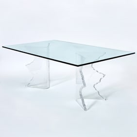 Glass and Acrylic “Icicle” Dining Table