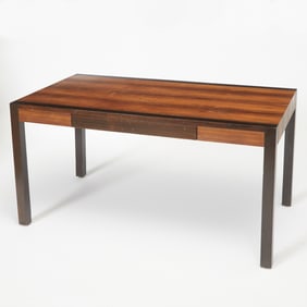 Harvey Probber Rosewood and Ebonized Wood Writing Table