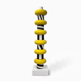 Attributed to Ettore Sottsass Glazed Ceramic Totem Entitled "Odalisca"