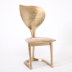 Michael Coffey Studio Silvered Wood "Lotus" Side Chair